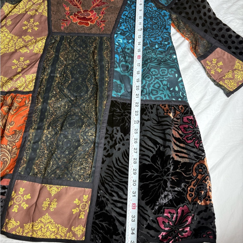 Soft Surroundings Vibrant Patchwork Sequin Dress - image 7